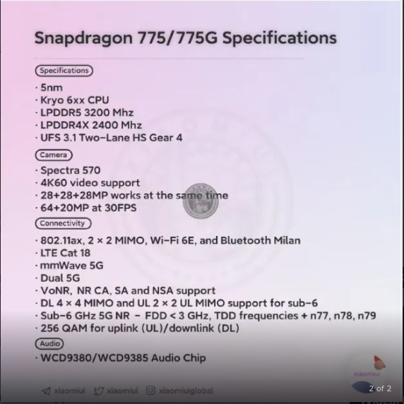 spesifikasi snapdragon 775 775G nokia penerus 8.3 5g