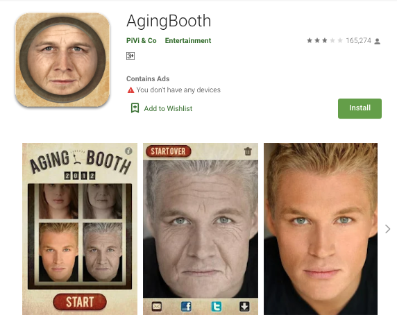 1. AgingBooth aplikasi edit foto lucu gokil gratis