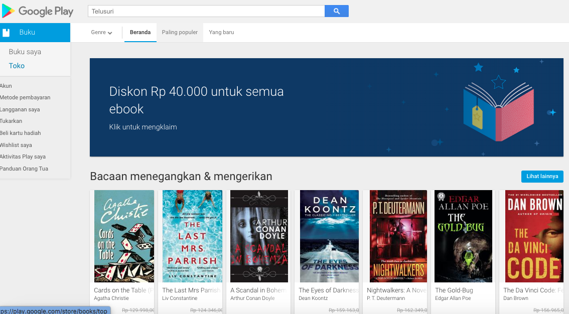 2. Google Play Books Aplikasi Membaca Buku dengan Fitur Audio