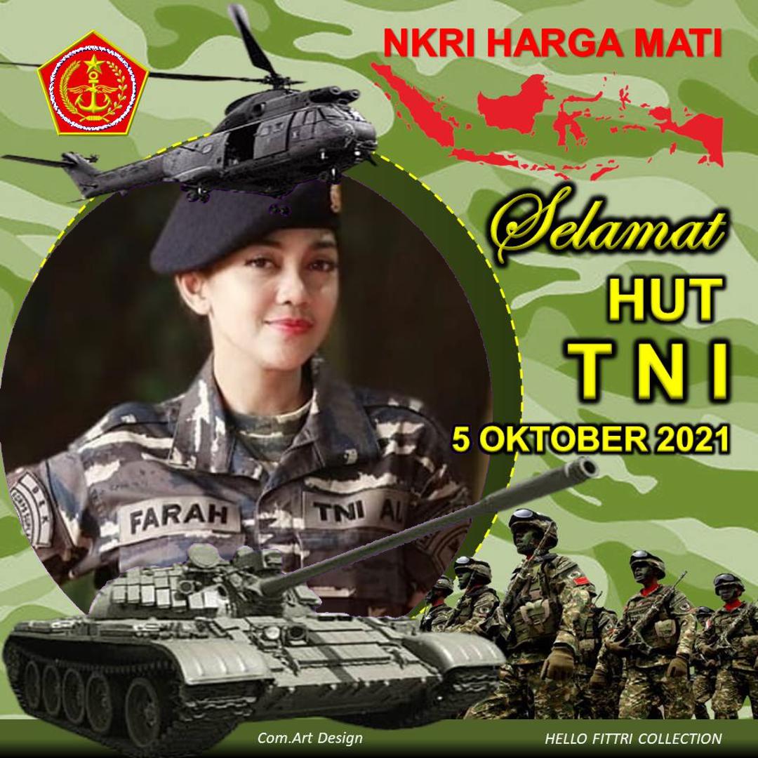 6. Twibbon HUT TNI Tahun 2021 Karya KOMRI