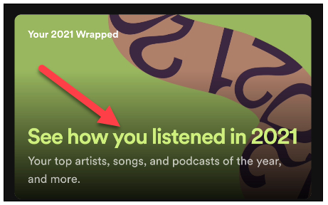 cara melihat spotify wrapped 2021 See How You Listened in 2021